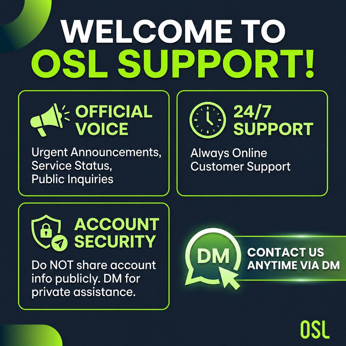 OSL Support tweet media