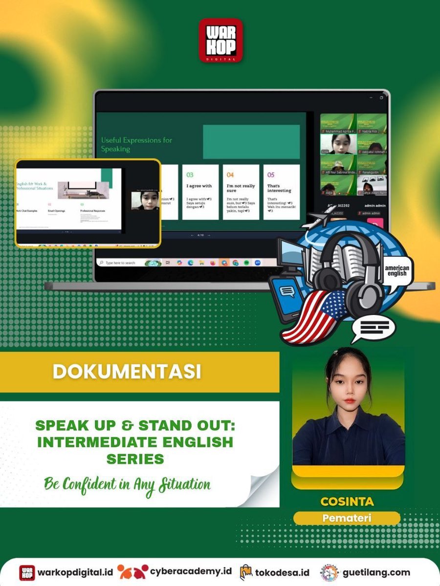 WarkopDigital's tweet photo. Ingat selalu bahwa kunci utama mahir berbahasa adalah konsistensi dan keberanian untuk mencoba.

Be Confident in Any Situation! 🌏💪

See you on the next event!

#WarkopDigital
#BelajarBareng
#IntermediateEnglish
#EnglishSpeaking https://t.co/pN4BSGouqD