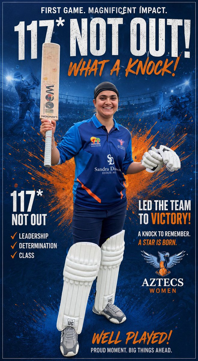 Aztecs_CC's tweet photo. A massive 117 NOT OUT for our Aztec superstar yesterday. A masterclass in batting. We go again! 🏹✨ @ECB_cricket @EssexCricketBTB @sanaqi26 https://t.co/bK3hnyxu8W