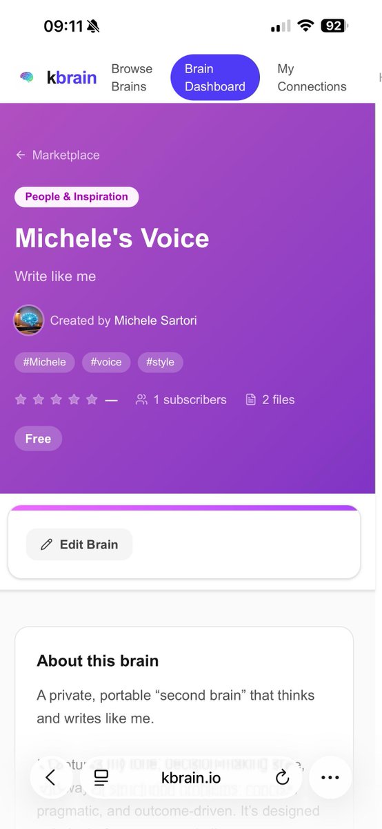 smiko_builds's tweet photo. Trained a brain on 100 questions about how I think and write.
Now I can ask Claude and ChatGPT to write like me: in a chat, in Cowork, or via Claude code.
One brain. My voice. Cross AI. Any interface. Across all my devices.
Built on https://t.co/nWRtU9KVHC https://t.co/tzeqPBqgBx