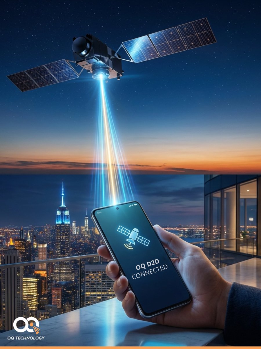 OQTEC's tweet photo. From orbit to your hand. ๐ฒ Direct-to-device connectivity is redefining how we stay connected, no matter where we are.
Reliable connectivity. Anywhere.
Learn more at https://t.co/94JrdYg7T4
#OQTechnology #D2D #5G #NTN #SatelliteConnectivity #SpaceTech #Innovation #Telecommunications #FutureOfConnectivity