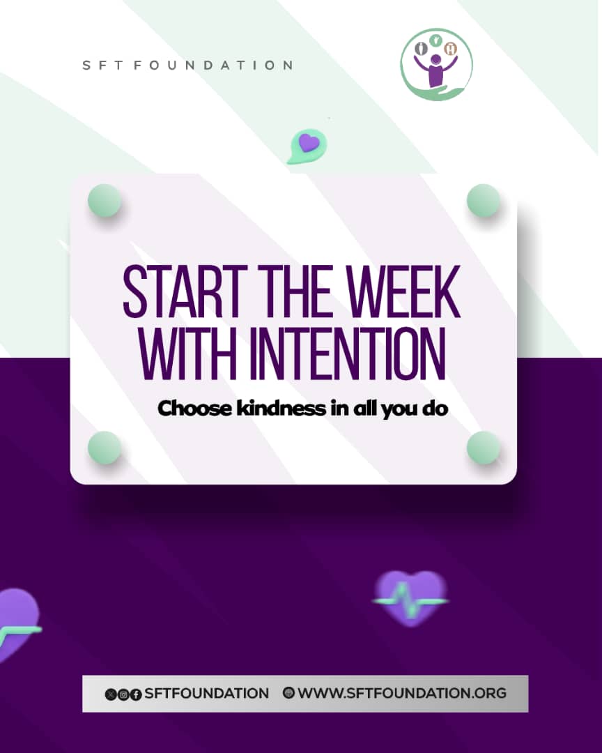 SftFoundation's tweet photo. Live with intention. 

Be present in the moment.
Choose kindness.
Act with purpose.

What intentional choice will you make today?

#IntentionalLiving #ChooseKindness #PurposeDriven #TransformingLives #LiftingPeople https://t.co/BXwsFu3J7W