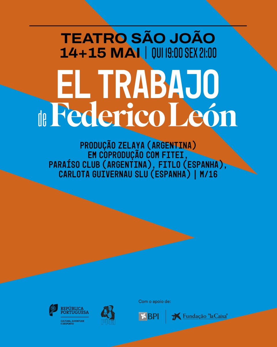 TNSJ's tweet photo. O FITEI no TNSJ | Teatro São João + Teatro Carlos Alberto | 14-24 maio  

Mais informações em https://t.co/hNZlPE4kDd. https://t.co/Daa5bi9YGf