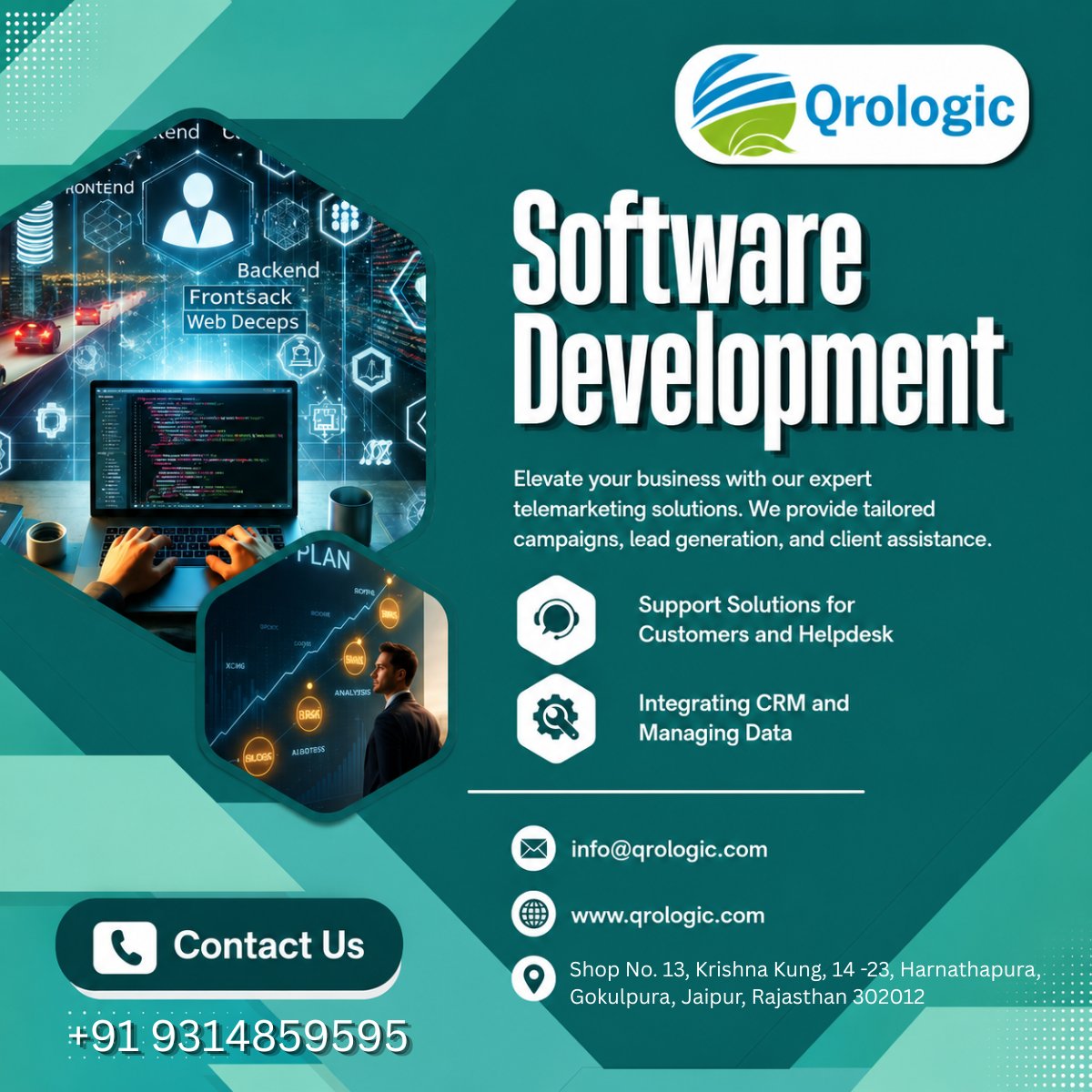 qrologicsoftech's tweet photo. Your Success Starts Here! 💡
💼 Let’s build something amazing together!

📞 Call Now: +91 9314859595
🌐 https://t.co/k1O42n0oXS

📍 Jaipur, Rajasthan

#MobileAppDevelopment #AppDevelopmentIndia #Qrologic #JaipurBusiness #DigitalSolutions #StartupIndia #TechSolutions https://t.co/OG0rvSjagW