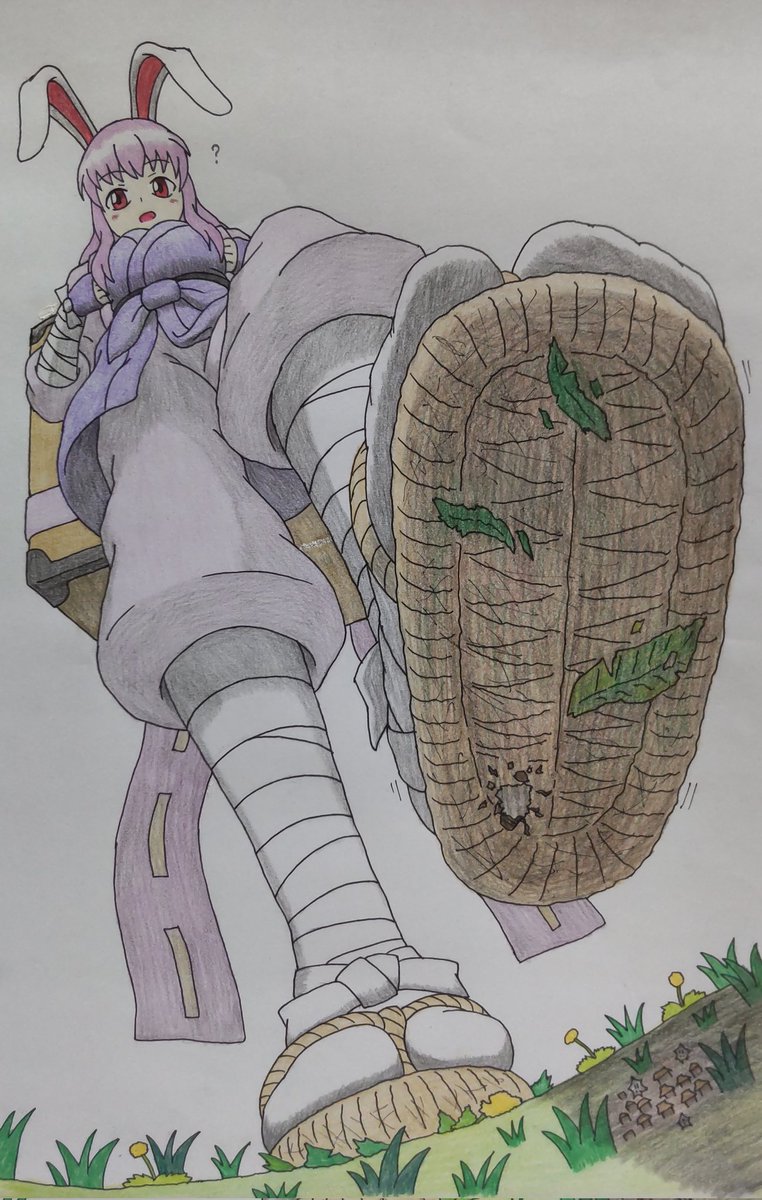 mudai_giantess's tweet photo. 人里へ薬売りに来た鈴仙… https://t.co/HlkWjwyzYF
