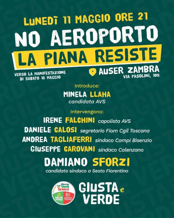 TuttoSesto's tweet photo. “No Aeroporto, la Piana resiste”: stasera il confronto pubblico promosso da AVS #SestoFiorentino
https://t.co/agQQKDVQbw https://t.co/i5pKK2aEPB