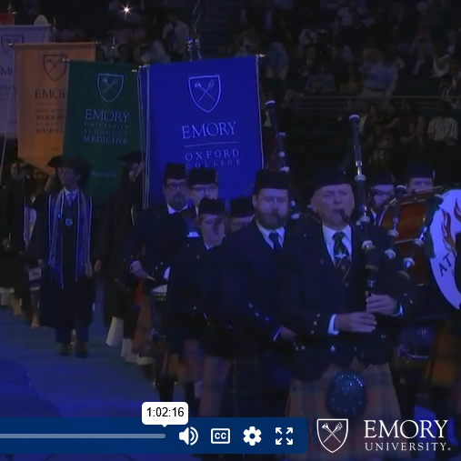 emorycollege's tweet photo. The bagpipes are playing, and the #Emory2026 graduates are marching in!
Watch live at https://t.co/VtrhvW22XV https://t.co/QPxx2coAmc