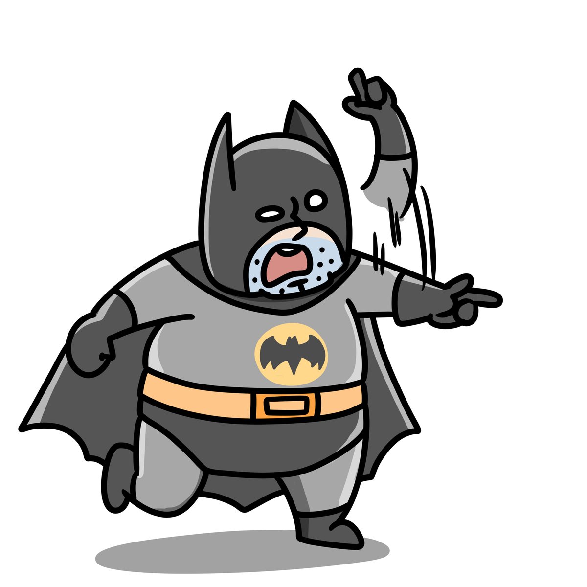 「マニアックな体型のバットマン」|Mr.Aのイラスト