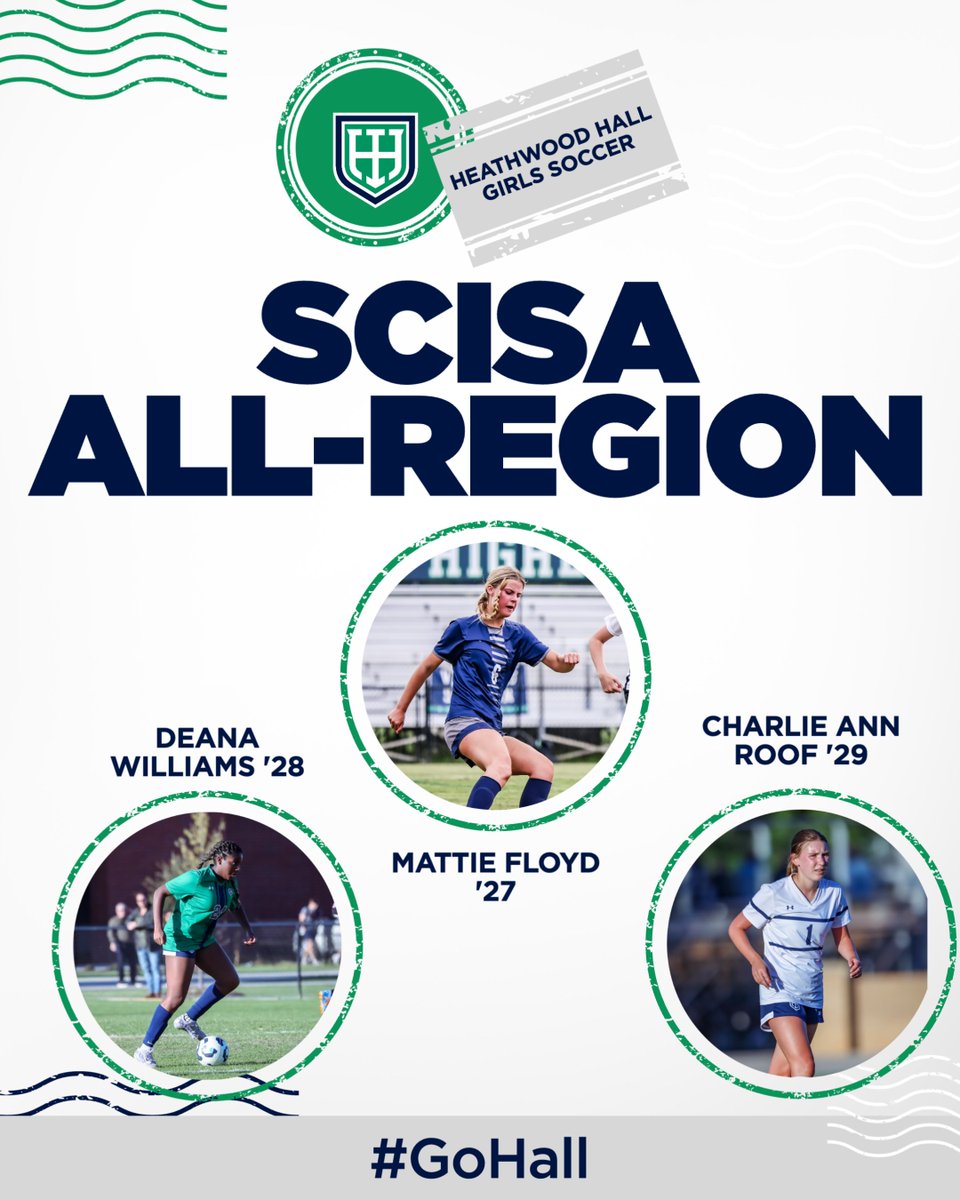 AthleticsHHES's tweet photo. Congratulations to our SCISA All-Region Boys and Girls Soccer Players
Boys Soccer
O'Neal Scipio '26
Asher Madden '27
Girls Soccer
Mattie Floyd '27
Deana Williams '28
Charlie Ann Roof '29
#GoHall https://t.co/8ji6QSNYw9