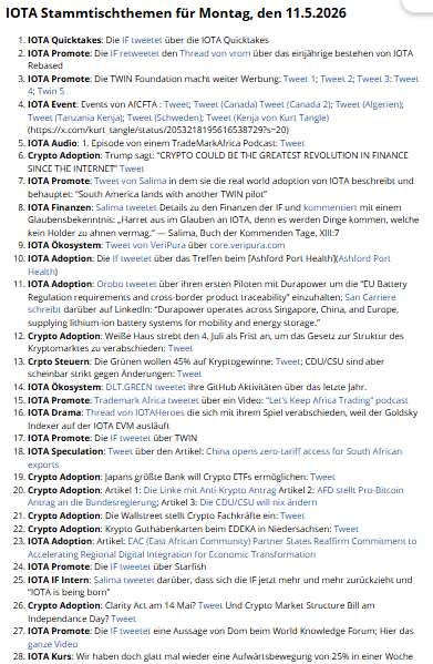 Vrom14286662's tweet photo. Achtung! 
Heute zum IOTA Stammtisch wollen gleich 
2 IOTA Projekte etwas von sich erzählen (auf deutsch): 
20:30 Uhr Axel über Attestation ("Jeder kann jedem alles bestätigen und onchain verankern") und 
ca. 21:30 Uhr ist @diotis_eu dran!
Und danach können wir natürlich noch über diese Themen aus der letzten Woche sprechen:
https://t.co/qTIVLtIuQe