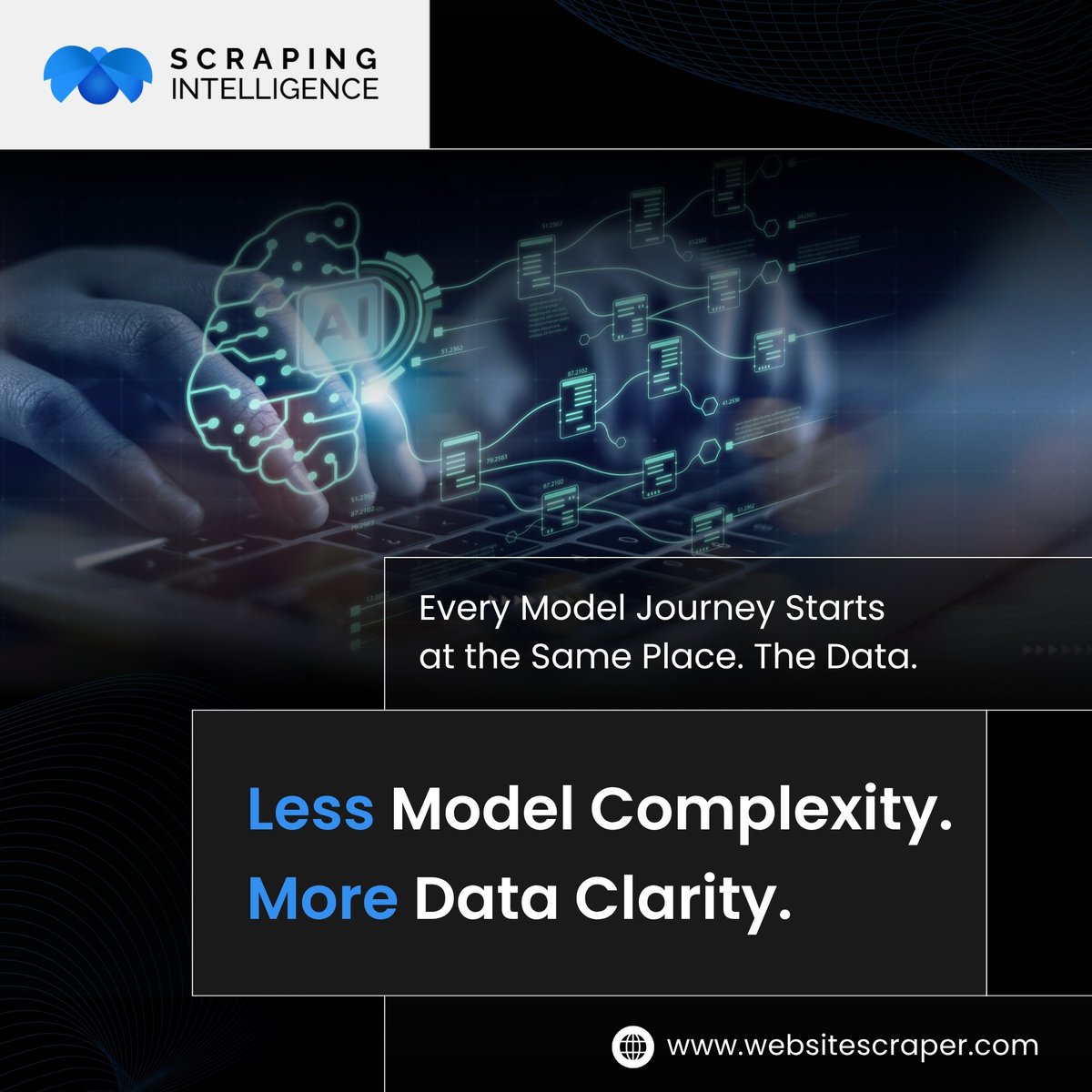 website_scraper's tweet photo. Less complexity. More clarity.
Every model starts with the data.

Every #AI model starts with the same foundation. The quality of the data behind it.

Learn More: https://t.co/2H1bmoXp99

#MachineLearning #DataClarity #BusinessGrowth #DataDriven #ScrapingIntelligence #USA https://t.co/eFlNPS7dDm