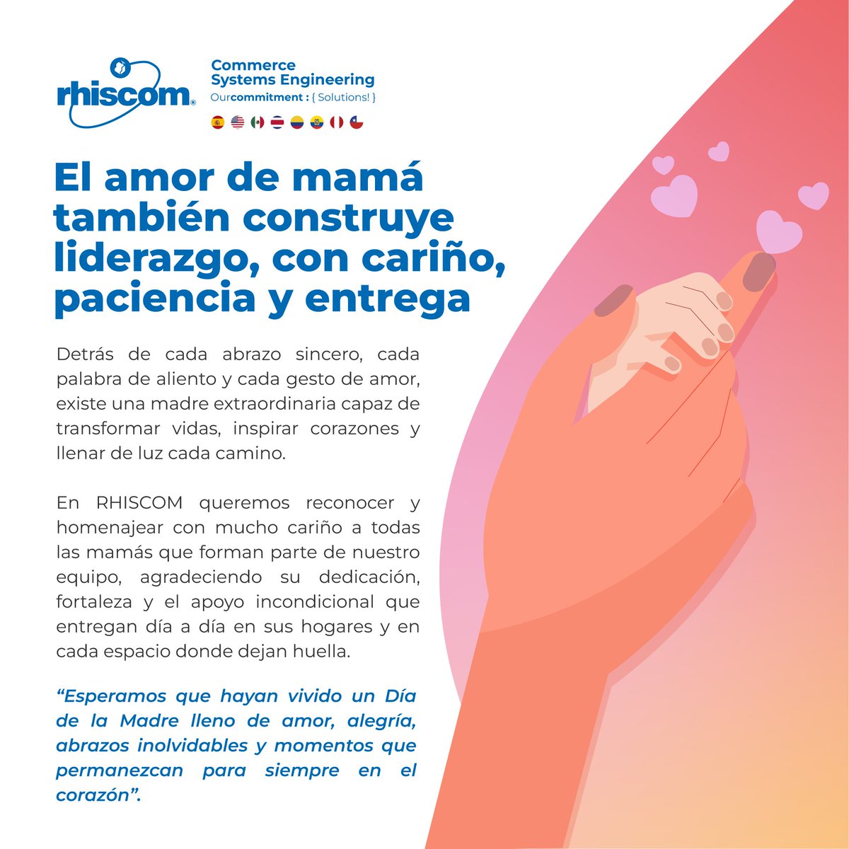 Rhiscom's tweet photo. 💗💙 El amor de mamá también construye liderazgo, con cariño, paciencia y entrega

Detrás de cada abrazo sincero, cada palabra de aliento y cada gesto de amor, existe una madre extraordinaria capaz de transformar vidas, inspirar corazones y llenar de luz cada camino. https://t.co/cSguHCIYux