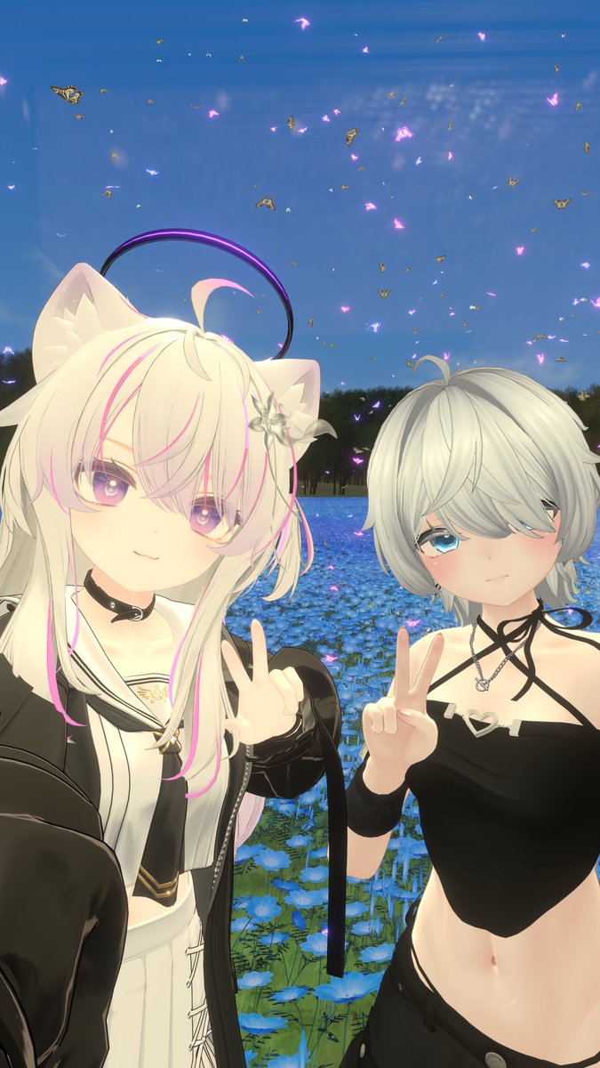久しぶりに会ったフレンドとツーショット