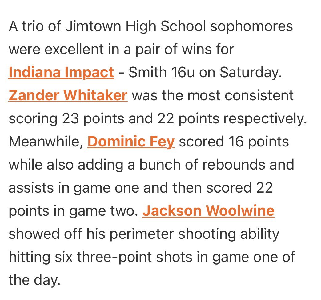 DominicFey's tweet photo. Thank you @BRamseyKSR for putting me in your Prep Hoops Havoc in the Heartland – Ramsey’s Saturday Notebook; and @LGreenwellHoops for putting me and my teammates in your: Indiana AAU Teams Built for Live Period Success
@INImpactBball @JHSCoachVarga @JimtownHoops https://t.co/GRk4nrnk4E