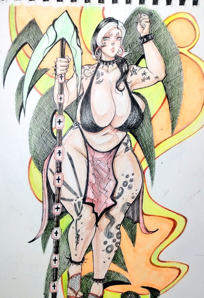 Bone_sage_22's tweet photo. I was gonna post this yesterday, she's Amber a hunter from an ancient tribe of warrios who have stronger genetica on the female side, meaning she is big, 6'7 to be precise
#traditionalart #fantasycharacters #originalcharacter https://t.co/wZVcDZcWkv