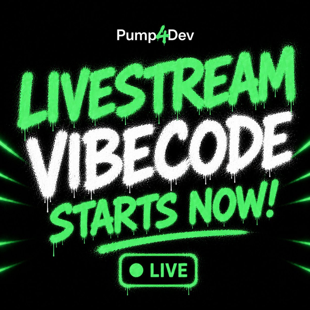 Pump4devonsol's tweet photo. Vibecoding session incoming.

Going to build a trading terminal live — from blank file to working app — using only Pump4Dev API.

Real-time charts. Whale alerts. Dev buy detection. One-click buys signed by @phantom.

Watch how 1 free API replaces an entire backend.

dropping soon 👀