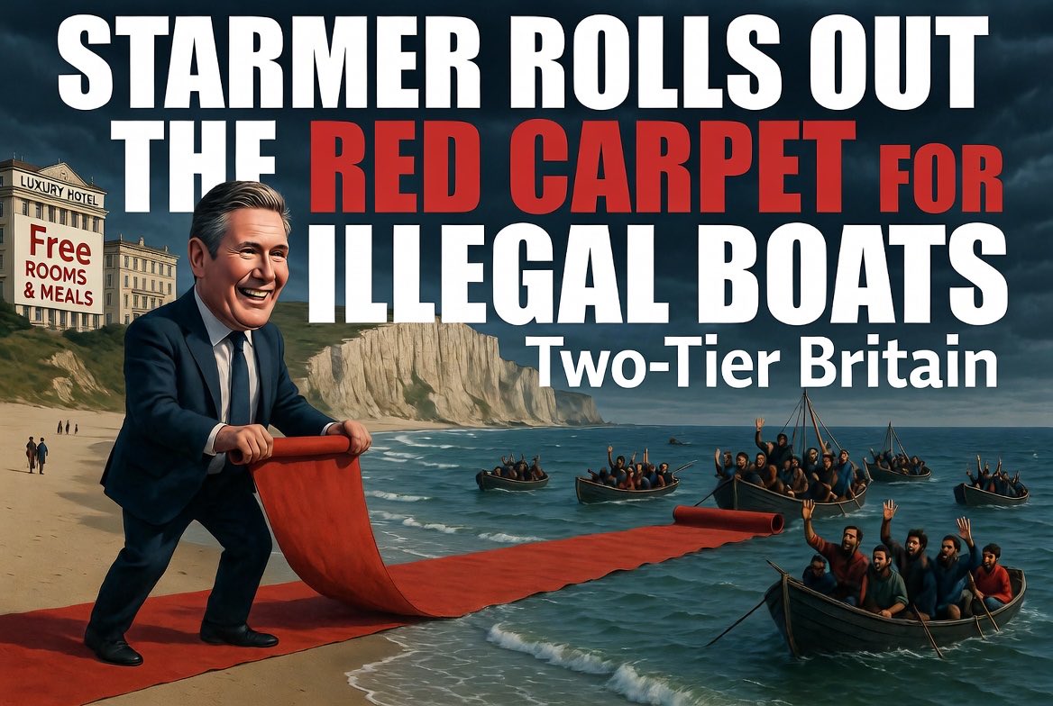 JimiWalsh's tweet photo. @PolitlcsUK He will ban “foreign agitators” from entering the UK to attend the #UniteTheKingdom rally on Saturday. But he won’t ban foreign men entering the UK illegally. Many who commit rape and murder. It just shows who and what he supports. #TwoTierKeir #KeirStarmer #GeneralElectionNow https://t.co/7yTtL60nnF
