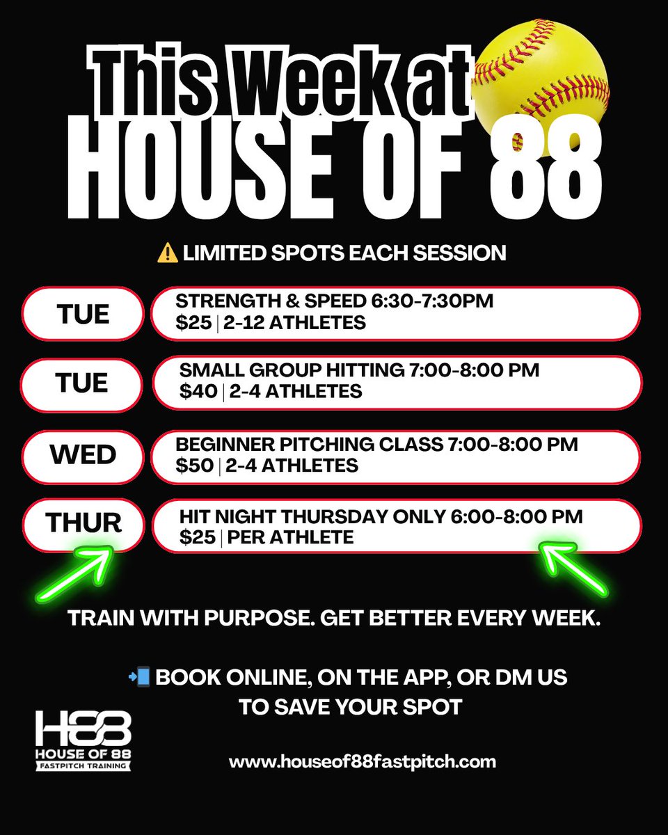 House of 88 Fastpitch Training tweet media