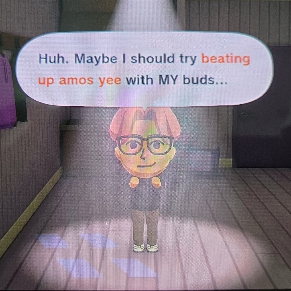 gave one of my mii a new idea for bonding