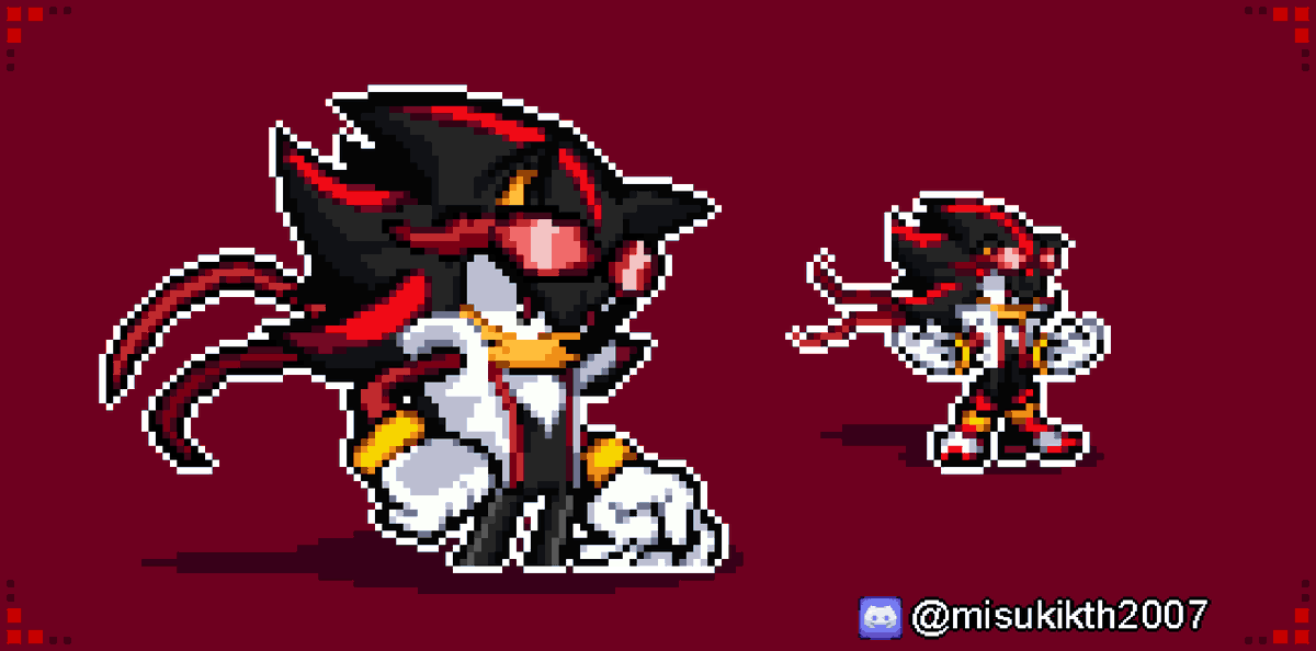MKissume's tweet photo. Commission for @SonicDuet 

#sonic #SonicTheHedegehog #ShadowTheHedeghog #shadow #art #pixelart #commission https://t.co/XdchVNqA0J