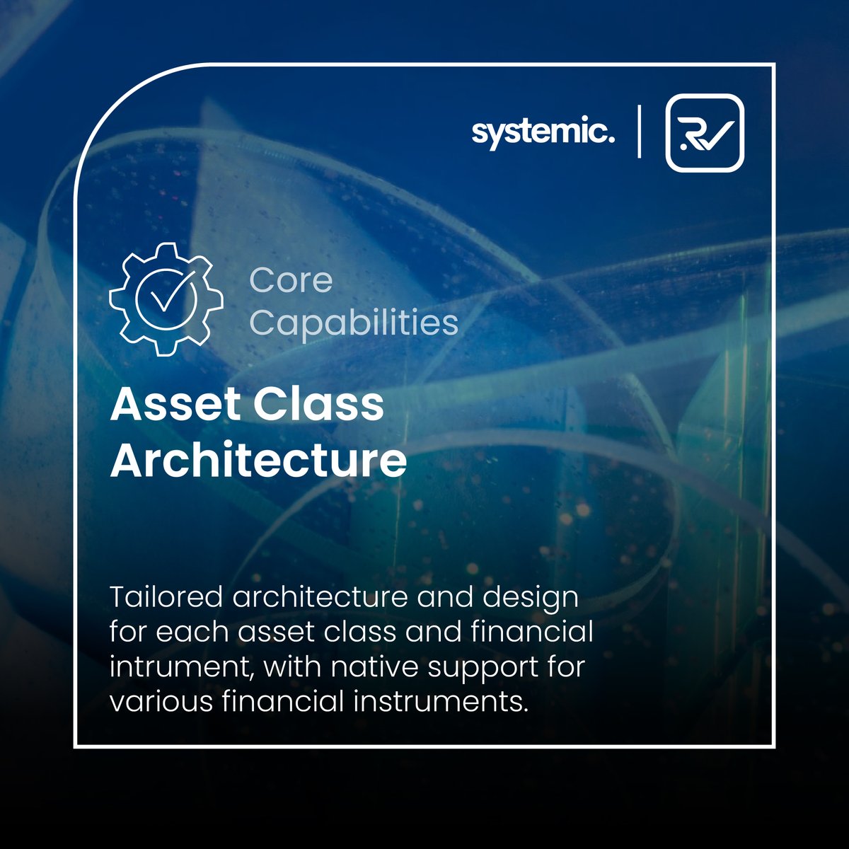 SystemicRM's tweet photo. Built for complexity. Designed for flexibility.

RiskValue™ delivers tailored architectures across asset classes, with native support for a wide range of financial instruments.

#Systemic #RiskValue #FinTech #RegTech https://t.co/faCAvjQcCZ