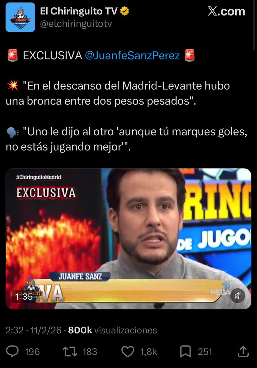 Valverde se puso un blanco en su espalda en el momento que le hizo frente al Bondy.