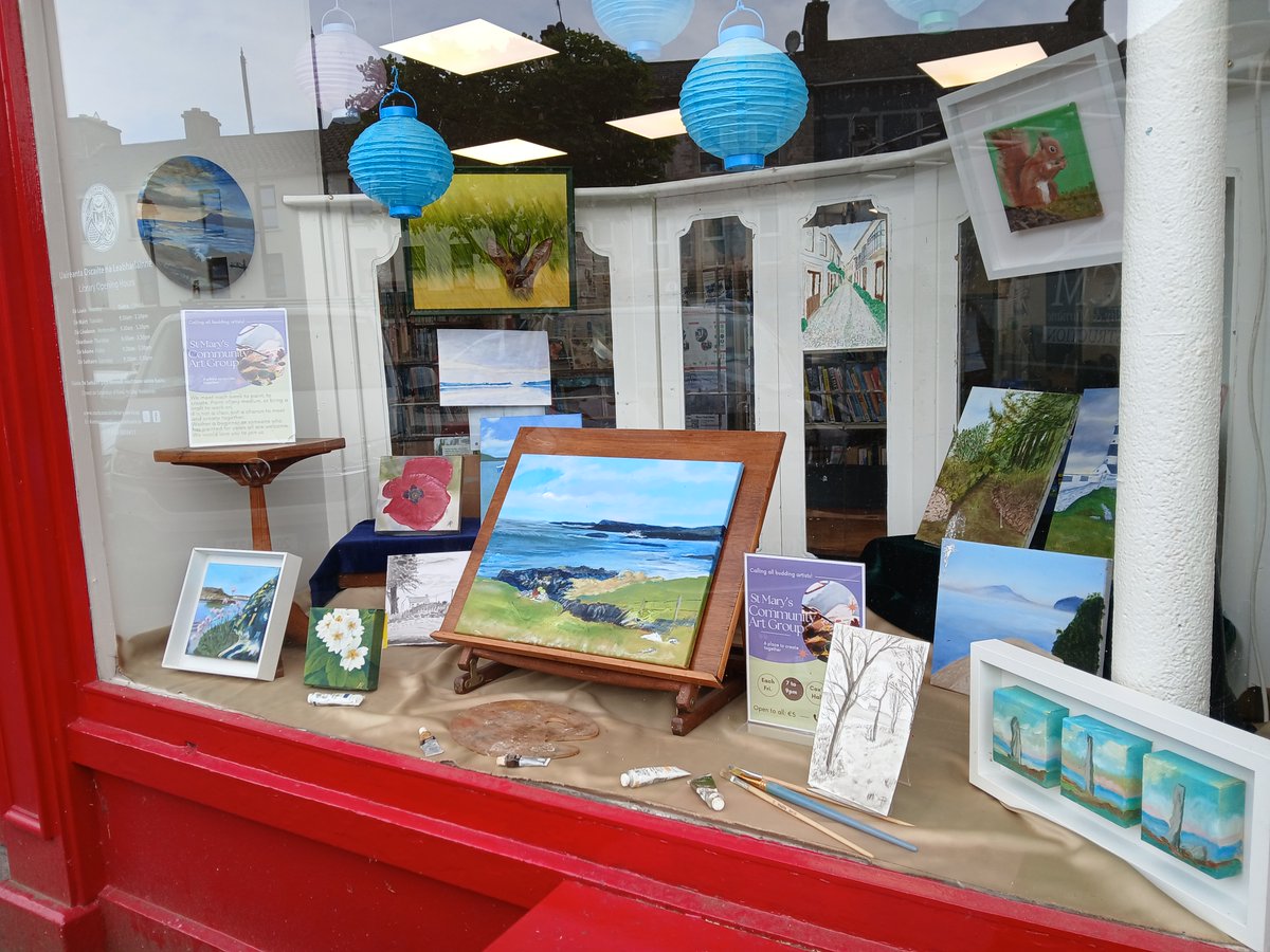 corkcolibrary's tweet photo. #DunmanwayLibrary are delighted to exhibit some beautiful art pieces from the local and talented St Marys Community Art group.
This group are currently welcoming new members to join.
Drop in to the library to find out more and to view these delightful pieces.
#WhatLibrariesDo #stmaryschurchdunmanway #Dunmanwaycommunitycouncil #dunmanwayevents #BealtaineFestival @LibrariesIre