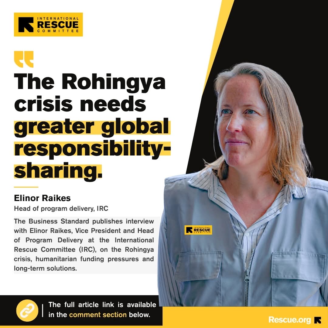 srforgn's tweet photo. Elinor Raikes, Vice President and Head of Program Delivery at the International Rescue Committee (IRC), speaks to The Business Standard about the Rohingya crisis, humanitarian funding pressures, and the need for greater global responsibility-sharing.

_ IRC https://t.co/MNTaDCpFyG