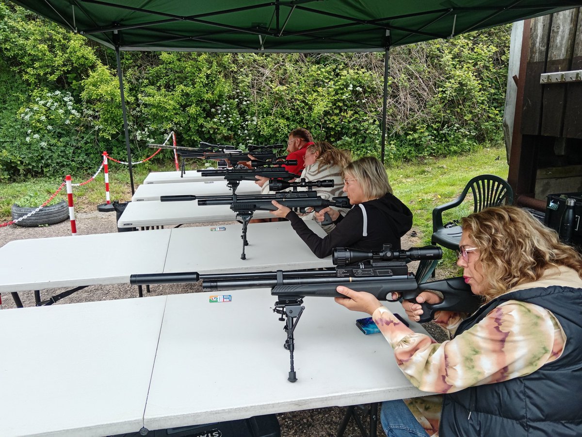GunBuck's tweet photo. Saturday, May 9, 2026: Today, some excellent shooting was accomplished once more. Sometimes even the bell target rang out. Considering the poor weather, grouping was excellent. It is amazing how novice shooters can get such excellent results with minimal instruction. https://t.co/MDSXP5XNZF