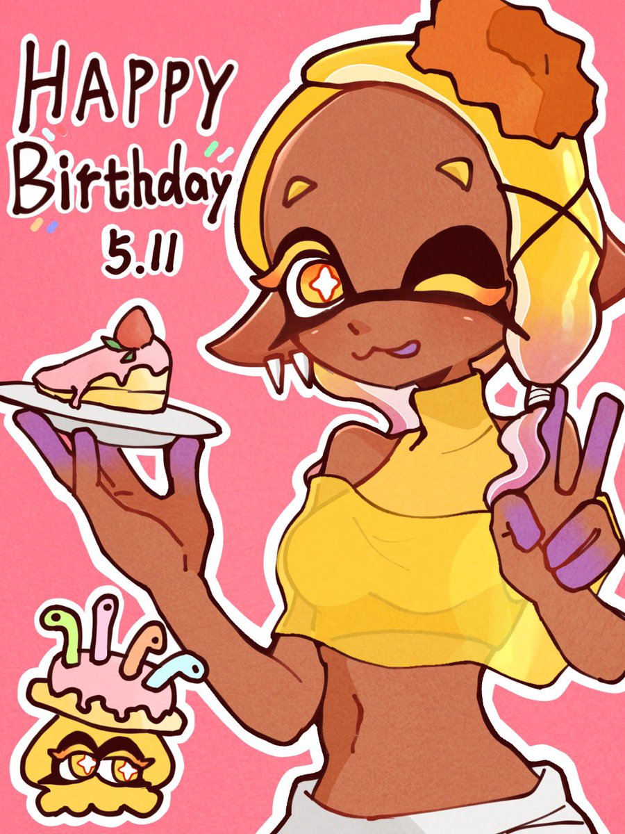 333surimi's tweet photo. 中の人💛🦑のお誕生日祝いでした🎉
おめでとうございますー！！！

@beanye1234 さんと線画を交換させて頂きました💛ありがとうございますー！ https://t.co/OJ3W0wrUFP