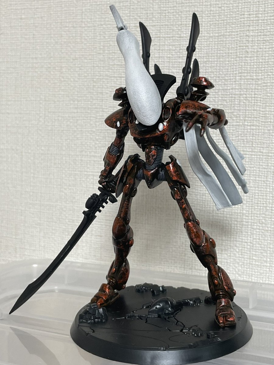 AlikaUp's tweet photo. とりあえず白く塗ってみた。
メラニンスポンジで叩き塗りしたので、表面が石っぽくなった。
これで行こう。 https://t.co/iHKGEYlSvS