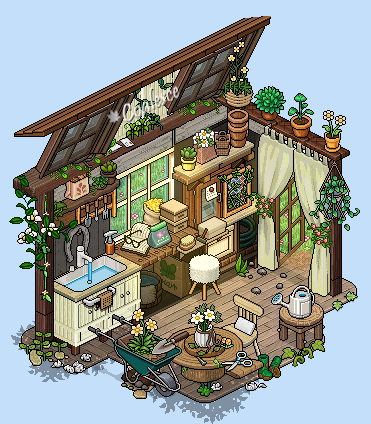 Coalesce37's tweet photo. Potting Shed ✂️🪴
Built on @habboxfrance 
#retrobuilds https://t.co/QnAvntcby5