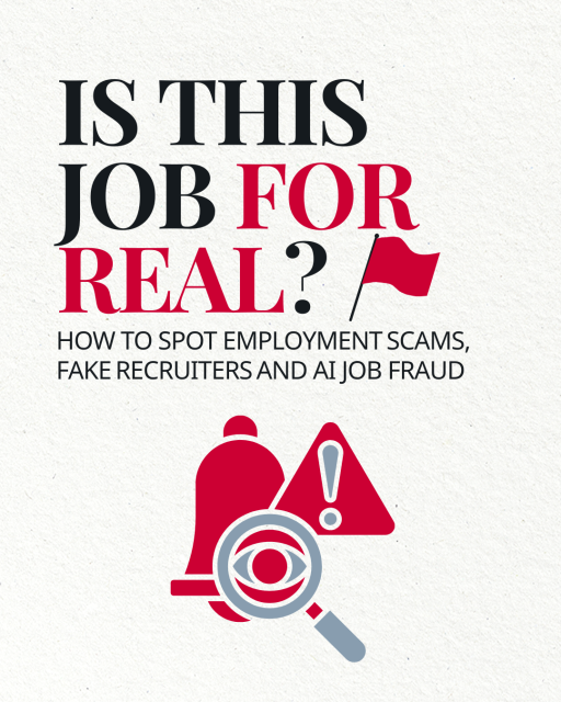 Noecolina98's tweet photo. Employment scams are evolving. Here are a few ways to spot fake recruiters and protect yourself: https://t.co/SKKAA7MFjn #RobertHalf #FraudAlert #JobSearch https://t.co/Pm6oHGNVUw https://t.co/WMP4ysTNqy