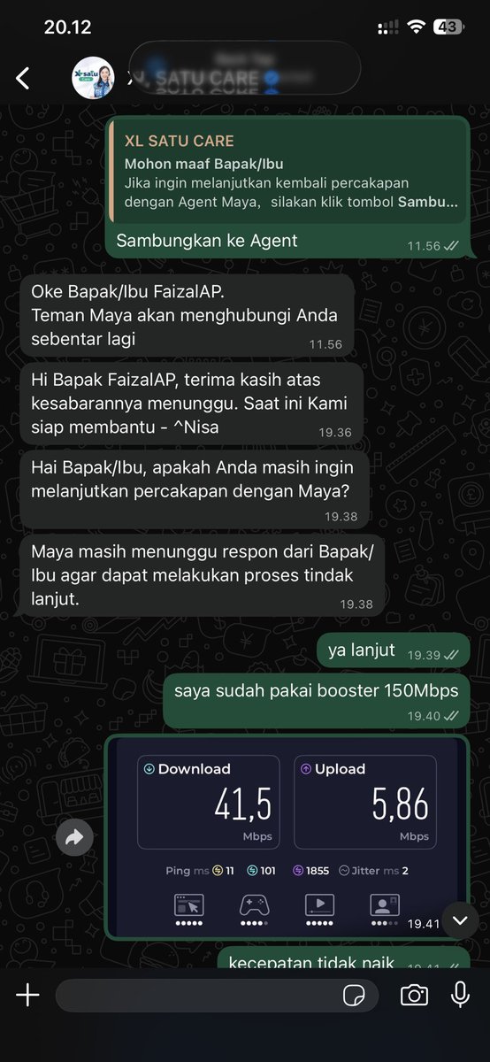 faizalap's tweet photo. Ada yabg tahu cara paling mudah buat bikin pengaduan ke XLSATU via online, coba pakai WA waktu tunggu satu hari. Telat balas sedikit langsung dimulai dari awal. Mau pakai live chat dari aplikasi suruh update, padahal sudah paling update. Promosinya kecepatan 150Mbps https://t.co/4RKK25IWok