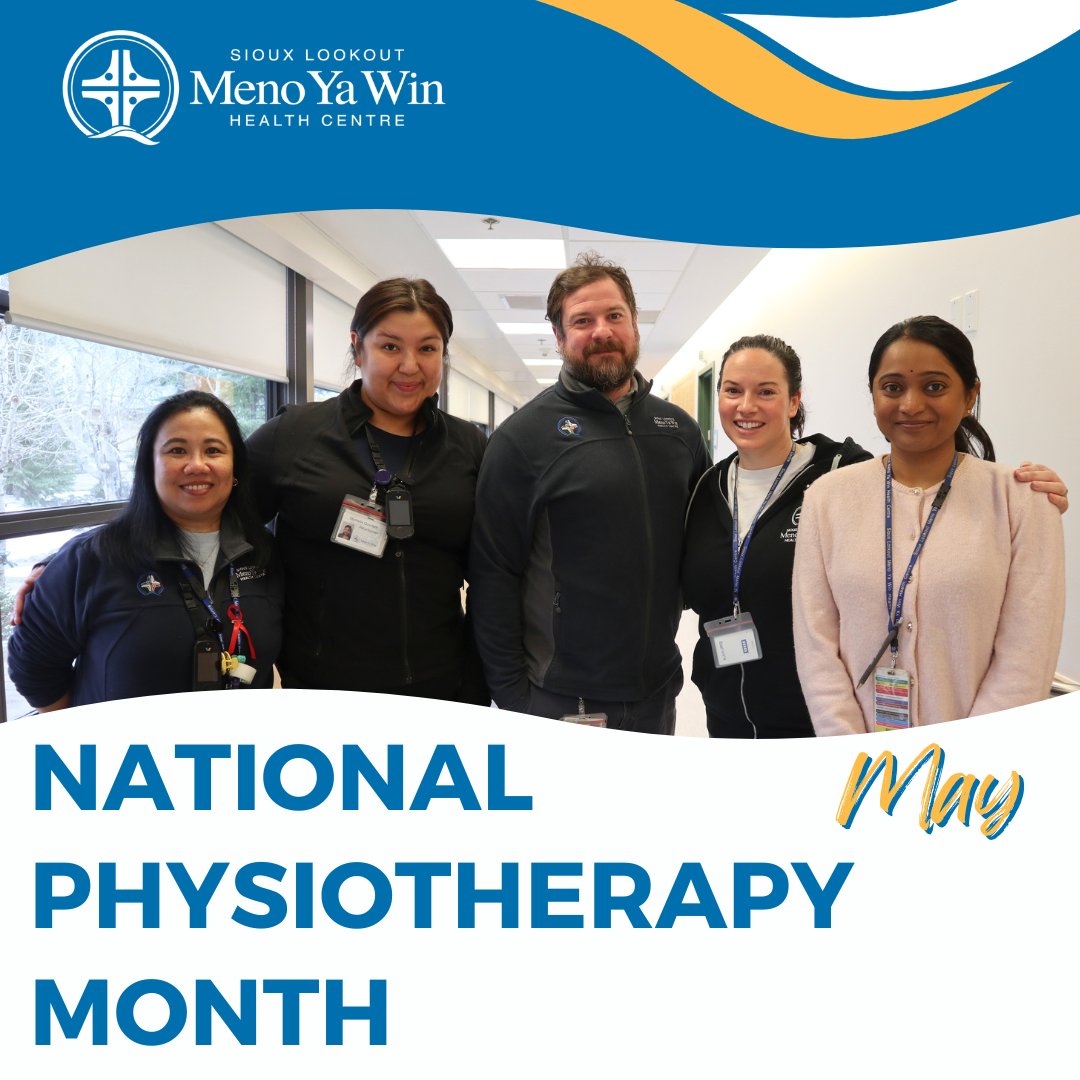 MenoYaWin's tweet photo. May is #NationalPhysiotherapyMonth! To our incredible physiotherapists and rehab assistants, you keep showing up for your patients and each other, thank you! Your contributions and efforts are seen, valued and appreciated, not just in May, but every day throughout the year! https://t.co/lCNcvz0ZAk
