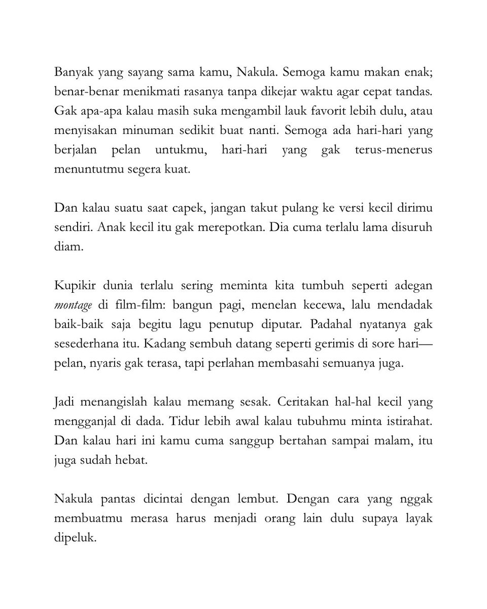 Nakula bilang semua orang boleh menangis kok.