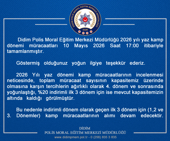 DidimPMEM's tweet photo. 2026 Yılı Yaz Kamp Dönemi Ek Müracaatlar https://t.co/hDD51QjS6F