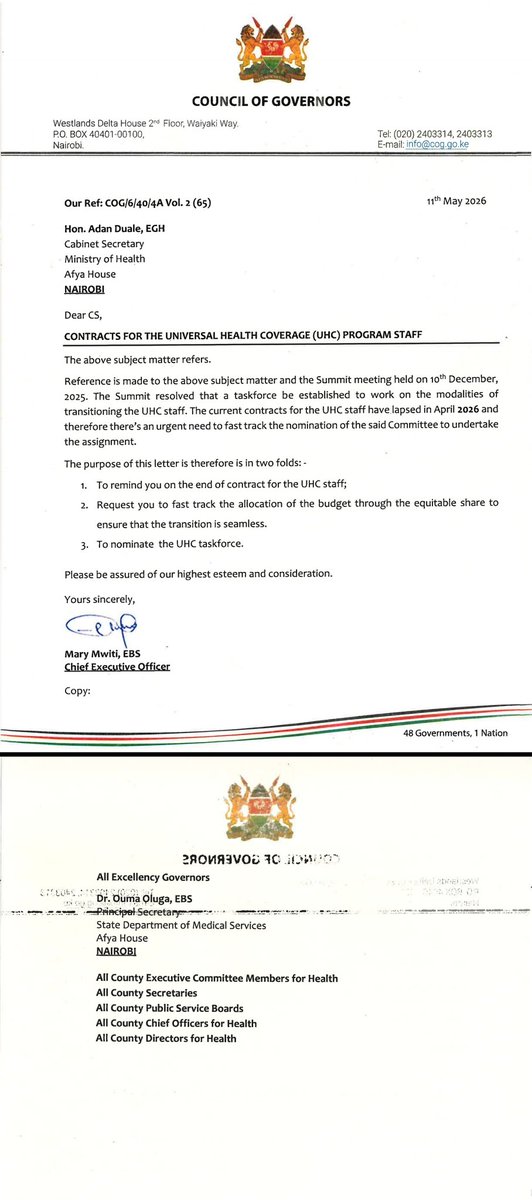 BSammiy's tweet photo. We served through burnout &amp; endless promises. Our contracts have expired, yet the govt still plays politics with our livelihoods.
@HonAdenDuale healthcare workers are not disposable tools. We deserve dignity, job security and P&amp;P terms you promised.
Enough is enough.
#UHCWorkers https://t.co/nhrmRkVB0o