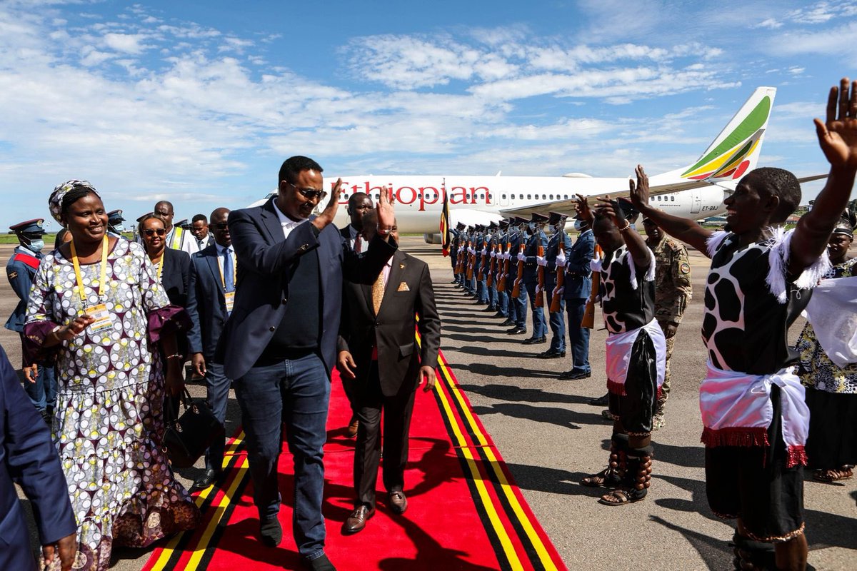 IGADsecretariat's tweet photo. IGAD Executive Secretary Arrives in Uganda for Presidential Inauguration Ceremony

H.E. @DrWorkneh, Executive Secretary of IGAD, has arrived in Kampala, Uganda, to attend the inauguration ceremony of H.E. @KagutaMuseveni, President of the Republic of Uganda.

His participation underscores IGAD’s commitment to regional solidarity, cooperation and continued engagement with Member States in advancing peace, stability and development across the region.

@StateHouseUg 
#OneRegionOneFuture
#RisingWithIGAD