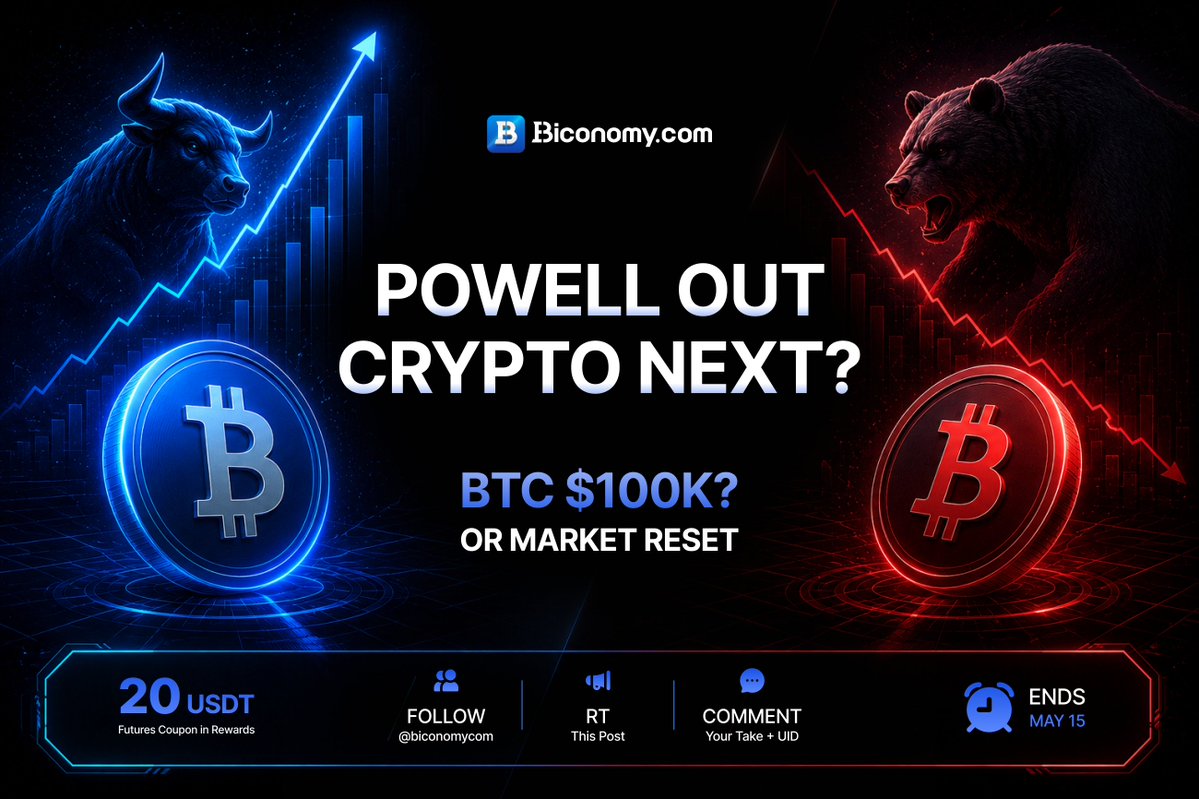 🔥 Fed Chair Powell steps down May 15 + US Crypto Bill heading to Senate!

Bulls say: Regulation = institutional flood = BTC $100K this year 🚀
Bears say: New Fed chair = tighter policy = crypto pullback incoming 📉

Which side are you on? Drop your take 👇
1️⃣ Follow <a href="/BiconomyCom/">Biconomy.com</a>
