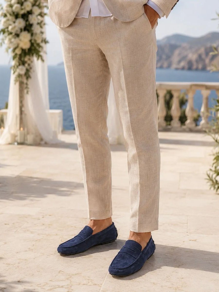 HugsCo's tweet photo. Don't miss a beat this summer with the most elegant and comfortable footwear from Hugs &amp; Co. Try these blue suede loafers with our sustainable soles made from upcycled car tyre. #hugsandco #sustainablefashion #weddingoutfit #mensshoes #loafers https://t.co/EluZdV9bvb