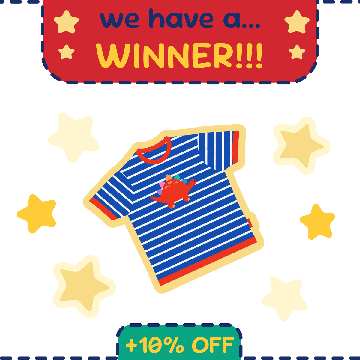 kidcoreapparel's tweet photo. WE HAVE A WINNER! 🎉✨
Well done @jones_jareth!
Your play shirt will be on the way soon! 👕🦖🦒🚀

As a thank you for entering, here’s 10% off for 48 hours.
Pop this code in at checkout: 10OFF48

Thanks to everyone who entered; we honestly didn’t expect this level of support 🙏 https://t.co/nzpSX3IntR