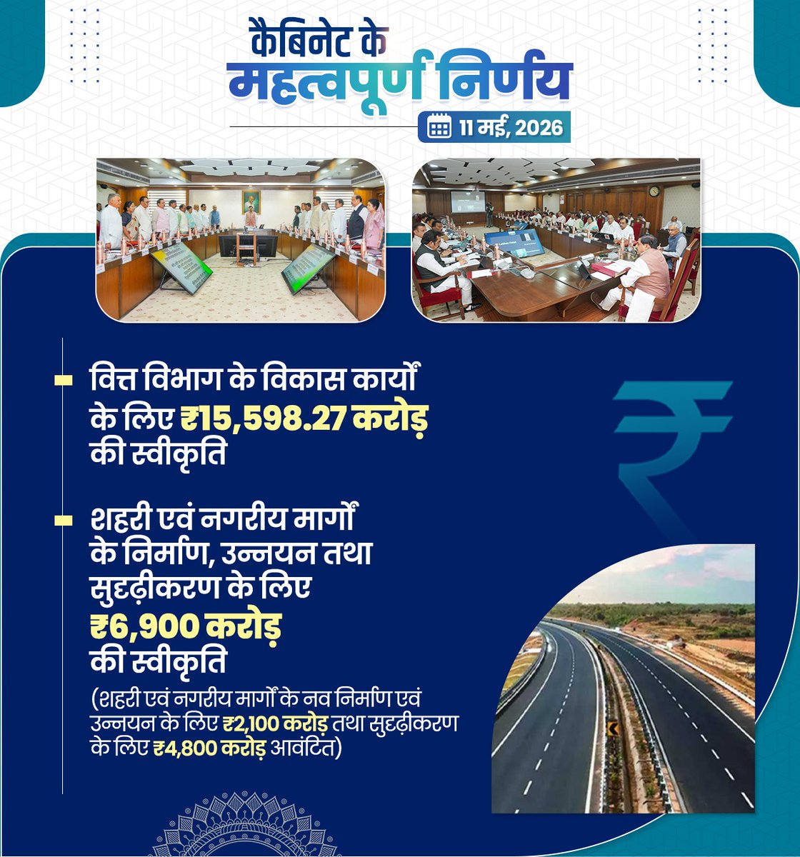 कैबिनेट के महत्वपूर्ण निर्णय...

#CabinetMP