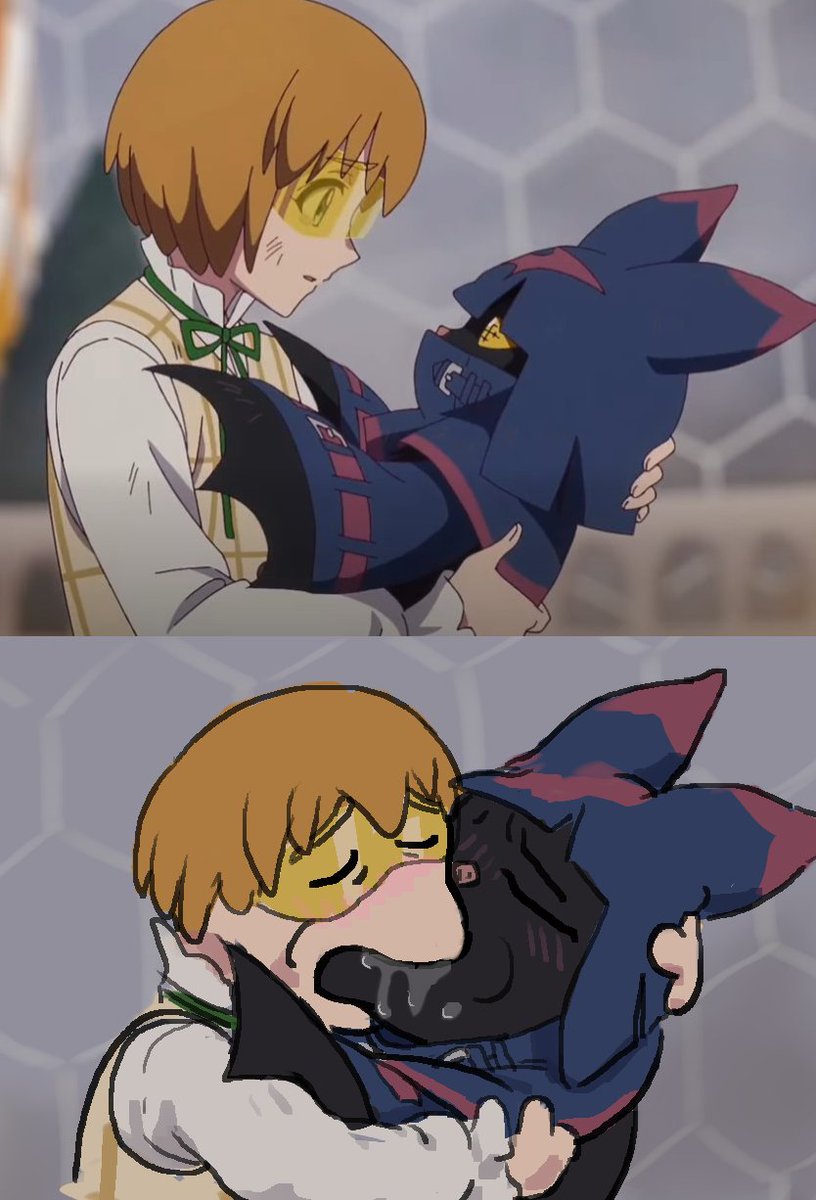 BlesseDragon's tweet photo. 100% bet this is whats going trough everyone's head at that moment. JUST kiss the bat bro... nobody will judge you.    #デジモン #digimon #BEATBREAK https://t.co/oOC4BrPpvS