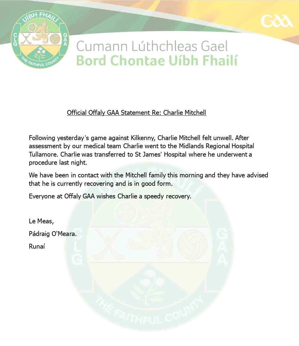 Official Offaly GAA tweet media