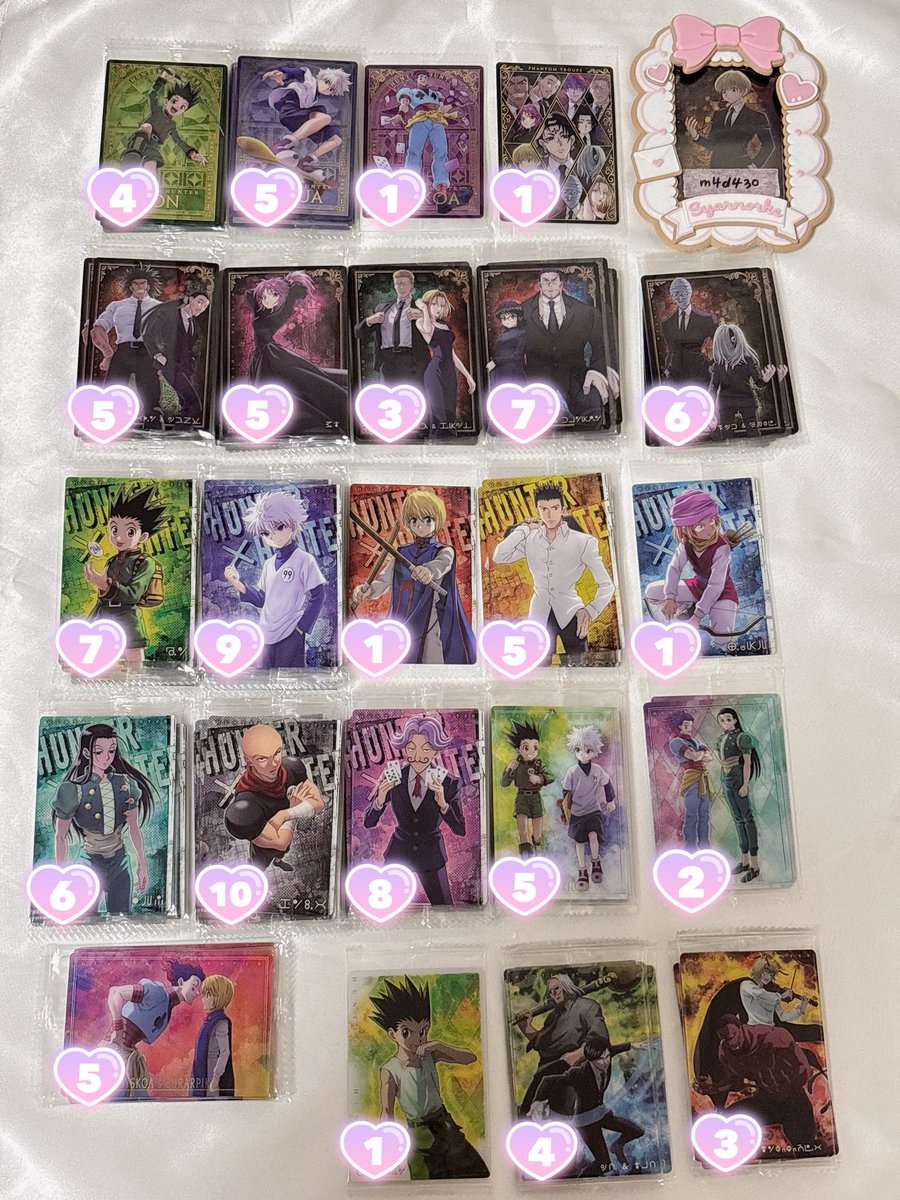 m4d430's tweet photo. 【交換 譲渡】ハンターハンター HUNTER×HUNTER イタジャガ 4

譲￤画像1.2枚目
求￤画像3.4枚目（詳細ALT）
イタジャガ > にふぉるめ

イタジャガ↔にふぉるめも1部可
求 最優先、♾を含む交換のみ

SPキルアは条件厳しめです。比率違いかつ抱き合わせをお願いする場合がございます。
SP1 ↔ N2 https://t.co/1TscXFxLe7