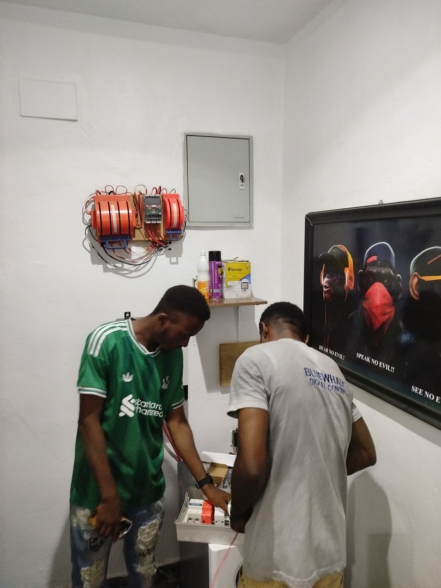 BlueWhaleDigit's tweet photo. This is what we know how to do best.

Installation of the 15kw 48v lithium ion battery, 6kva hybrid inverter, and 10pcs of 600W Panels, this power backup system can power your freezers, AC, fans, TV and lighting points, as it's demonstrated in this video. 
Pls kindly help RT. https://t.co/BtU6oqxd2x