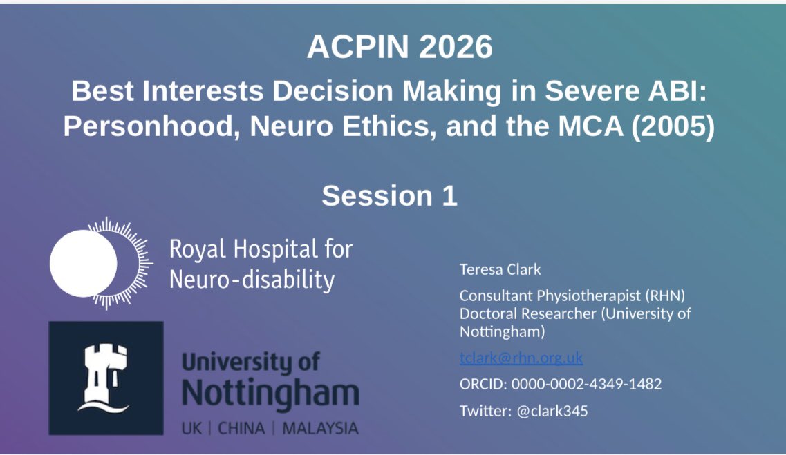 clark345's tweet photo. #ACPIN conference is nearly here! Come join me on Thursday and Friday for a 2 part reflection &amp; discussion of lesser discussed influencers within best interests decision making. @RHNuk @ACPIN_UK https://t.co/NoImODFcWR