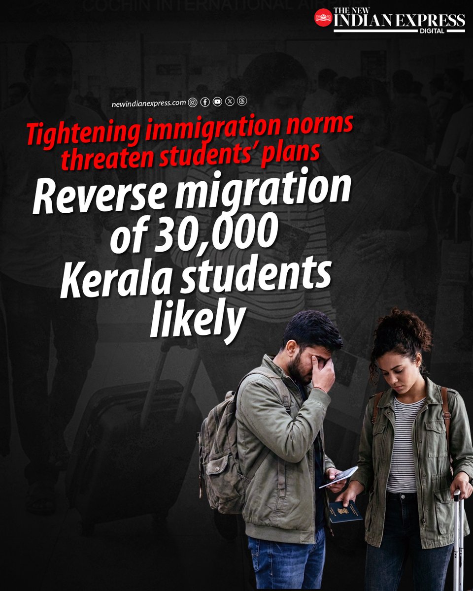 xpresskerala's tweet photo. With the UK, Canada, Australia and other European nations acting tough on immigration, many Malayali aspirants will be forced to return home in the coming years.

🔗 https://t.co/UK51XR7GhT

✍️ @kuruvilla2507 https://t.co/YUqYEFLpyD