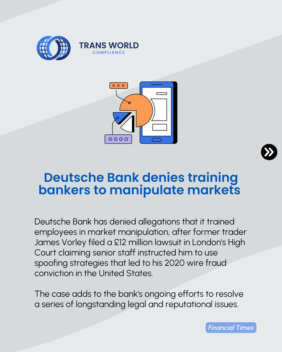 TransWorldComp's tweet photo. #News | Whether it's spoofing allegations, fraud-related write-downs, or missed AML reporting deadlines, the cost of control failures rarely stays contained to the incident itself.

Read more here: https://t.co/76uRNcXkPG

#Compliance #FinancialCrime #AML #Banking https://t.co/hZ0DY6aWgp